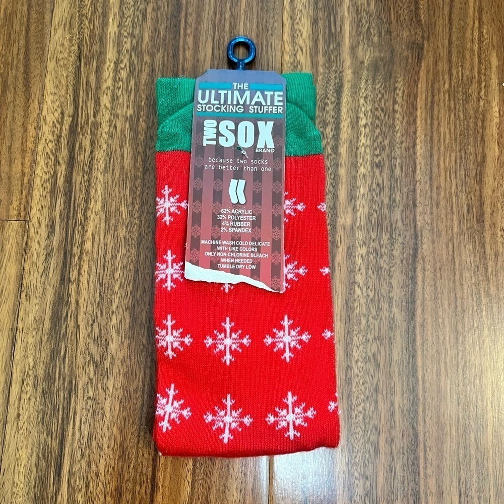 Two Sox “Up To Snow Good” Christmas Crew Socks - Picture 2 of 2